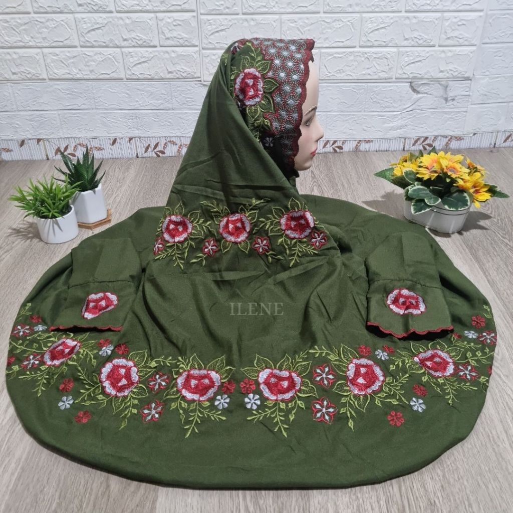 Mukena Terusan Dewasa Katun Premium Bahan Adem