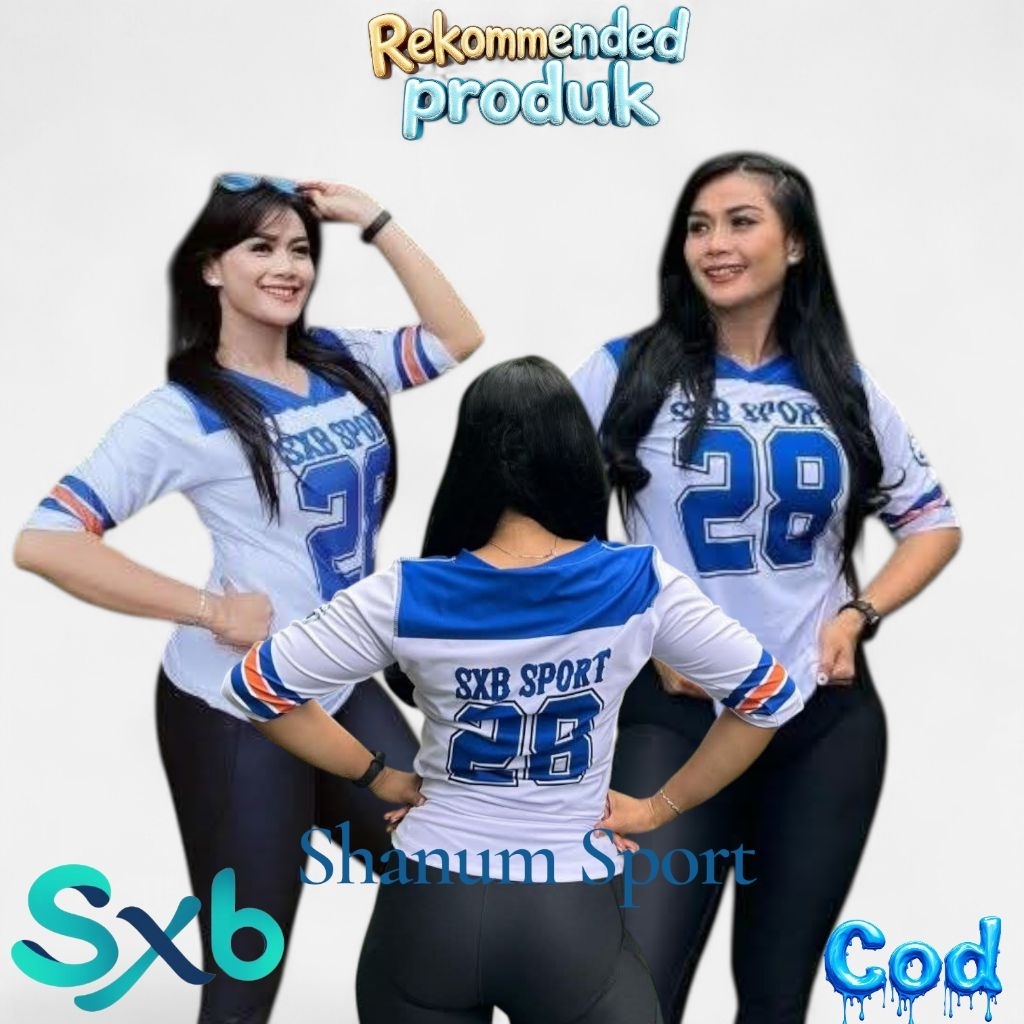 BAJU ATASAN OLAHRAGA SENAM WANITA WOMENS SWIMMING SXB SPORT KAOS LENGAN PENDEK