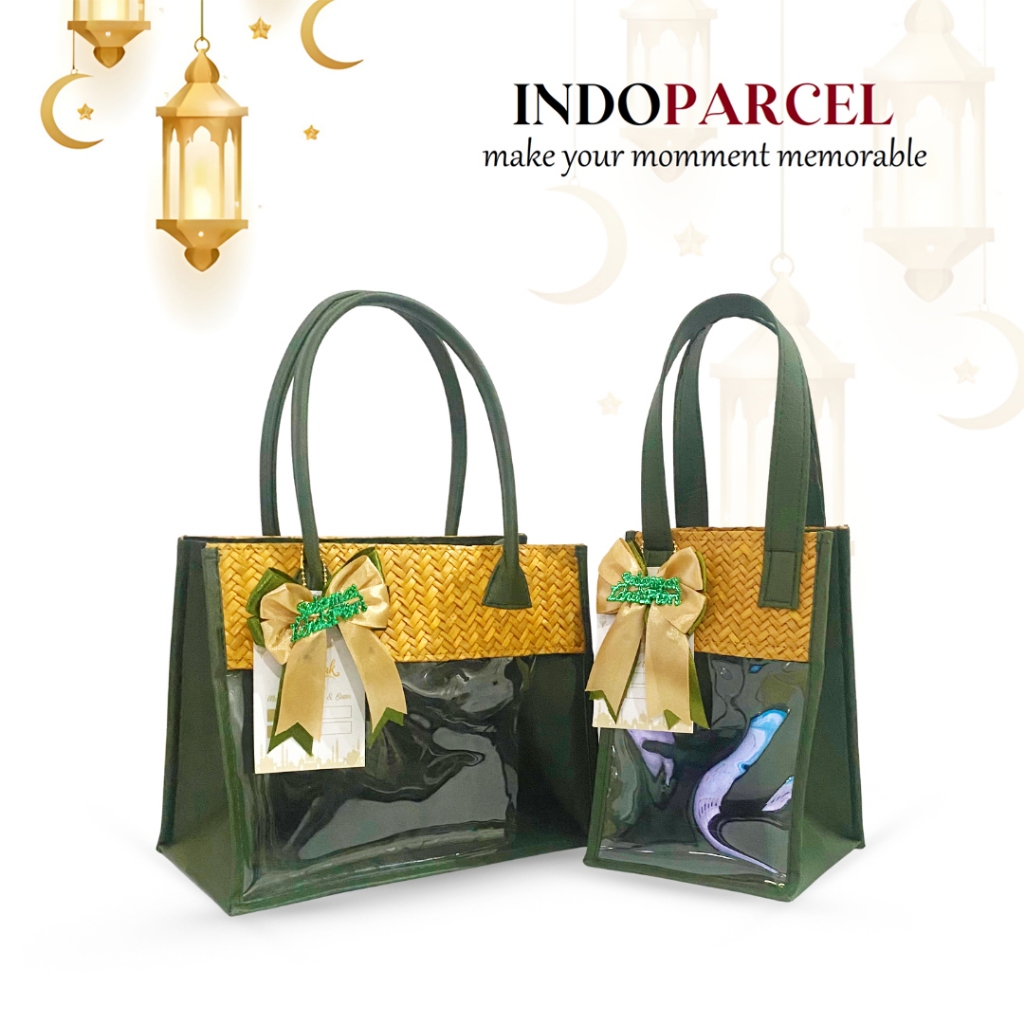INDOPARCEL - Tas Hampers Idul Fitri Anyaman Pandan Tas Bingkisan Gift Bag Tas Kado Lebaran Tas Hampe