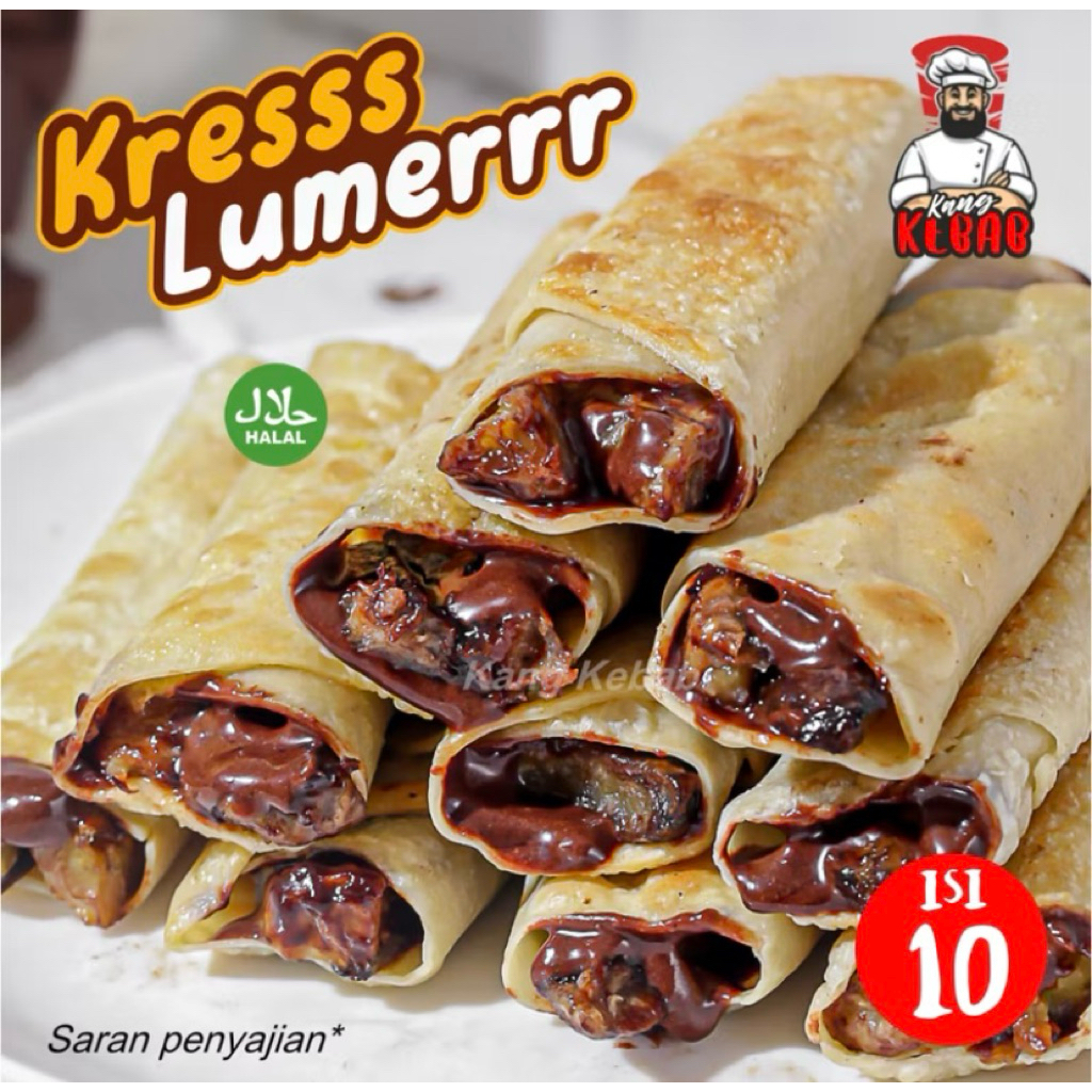 KEBAB PISANG COKLAT PISCOK MANIS MINI LUMER ISI 10 KANG KEBAB CEMILAN FROZEN