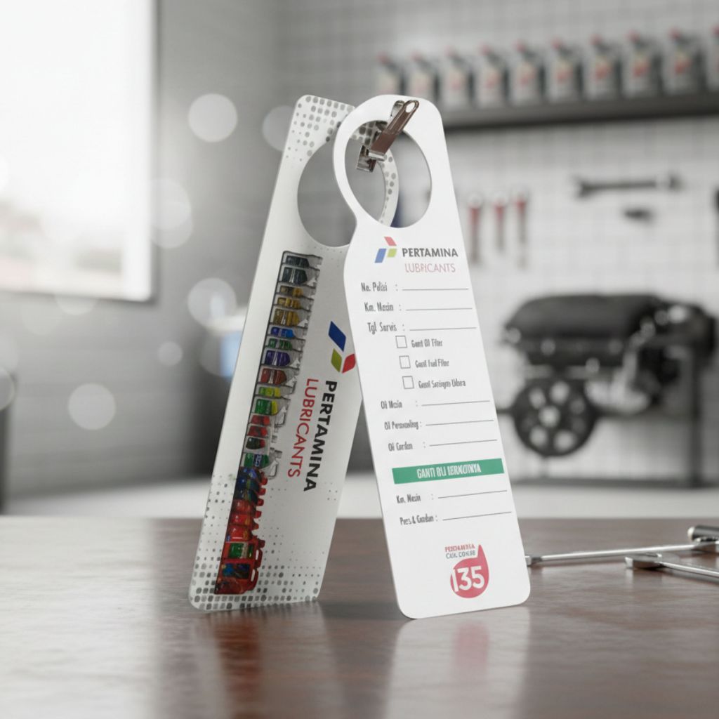 KARTU GANTI OLI PERTAMINA || Kartu pengingat pergantian oli Berikutnya Untuk Mobil & Motor