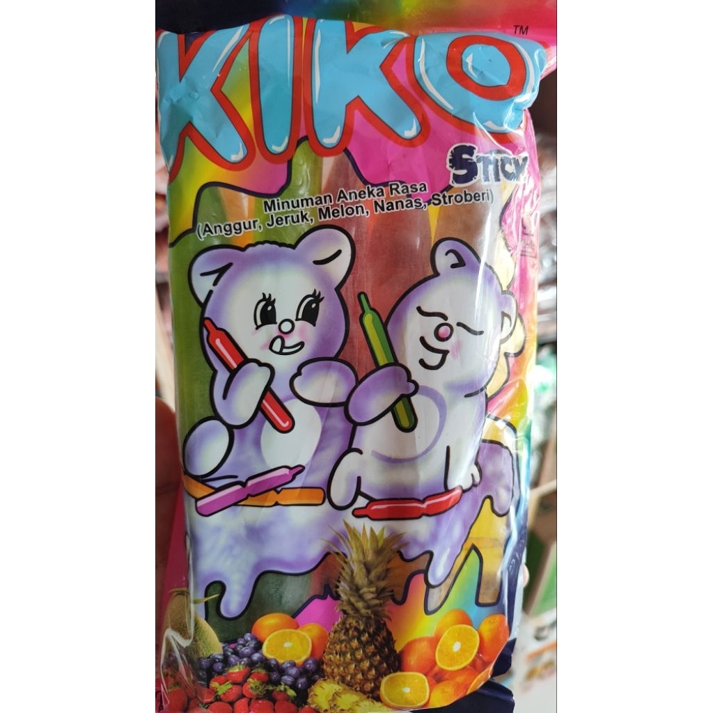 KIKO Es Stik Jelly - 10 Sticks, Rasa Buah Alami, Berserat Tinggi
