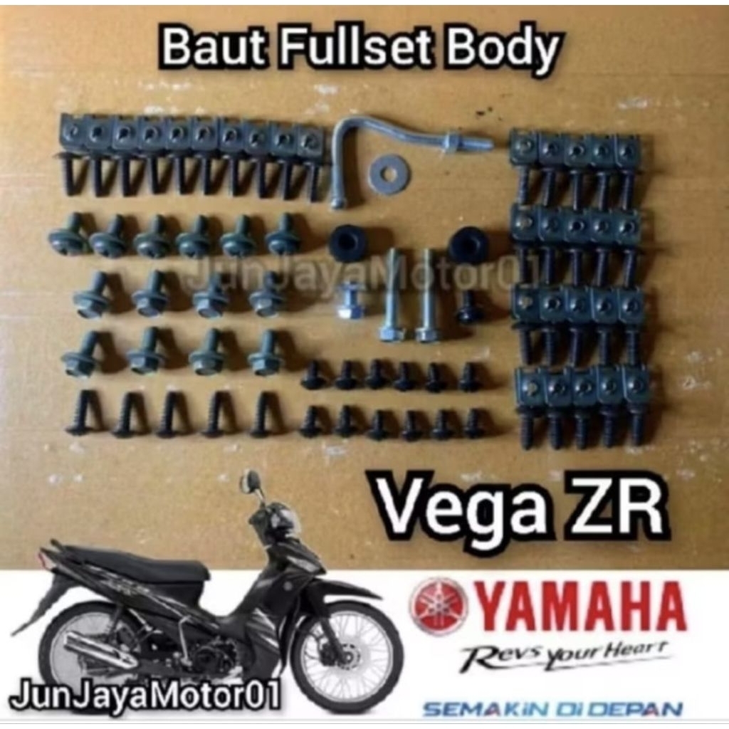 Baut Lengkap. Fullset Body Yamaha Vega ZR / Baut Full set Bodi Vega ZR