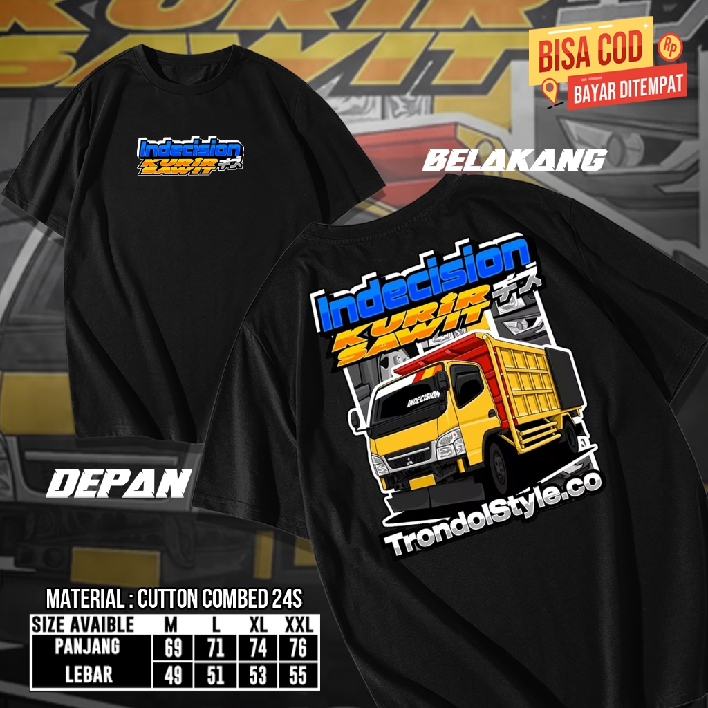 T-SHIRT KAOS MOBIL TRUK KURIR SAWIT | KAOS DRIVER MUDA | KAOS TRUK REBECCA | KAOS DRIVER SAWIT | KAO