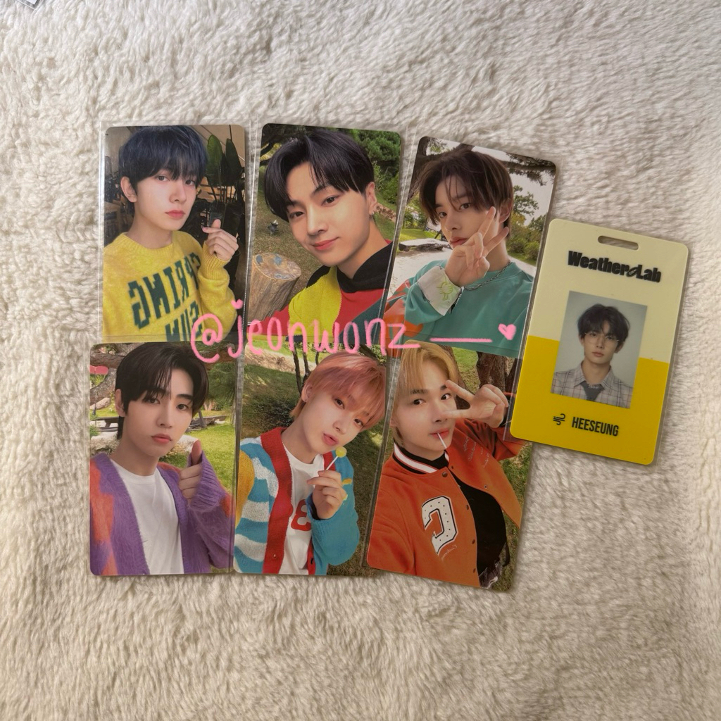 Enhypen Heeseung Jay Jake Sunghoon Sunoo Ni-ki 2022 Weather Lab Seasons Greetings Photocard PC ID Ca