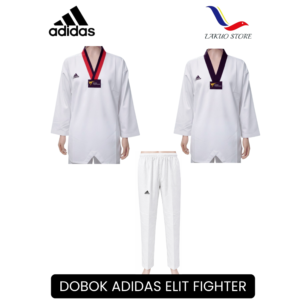 DOBOK ADIDAS FIGHTER / UNIFORM ADIDAS / SERAGAM TAEKWONDO / DOBOG