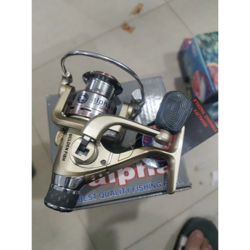 Gulungan Senar Pancing Reel Rell Golden Fish Alpha Silver Setelan Bawah Goldenfish