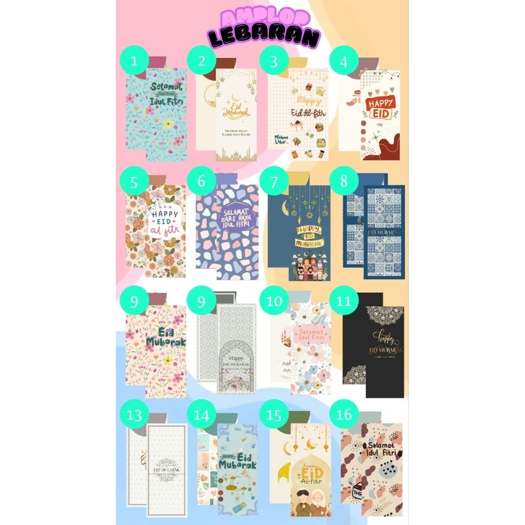 Amplop lebaran - Amplop THR - Amplop Lucu - Amplop aesthetic - Amplop Uang