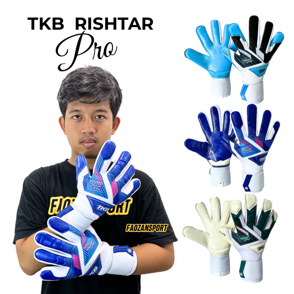 Sarung Tangan Kiper RISHTAR PRO 4.0 Germany Latex Premium Strap sarung tangan kiper sepak bola