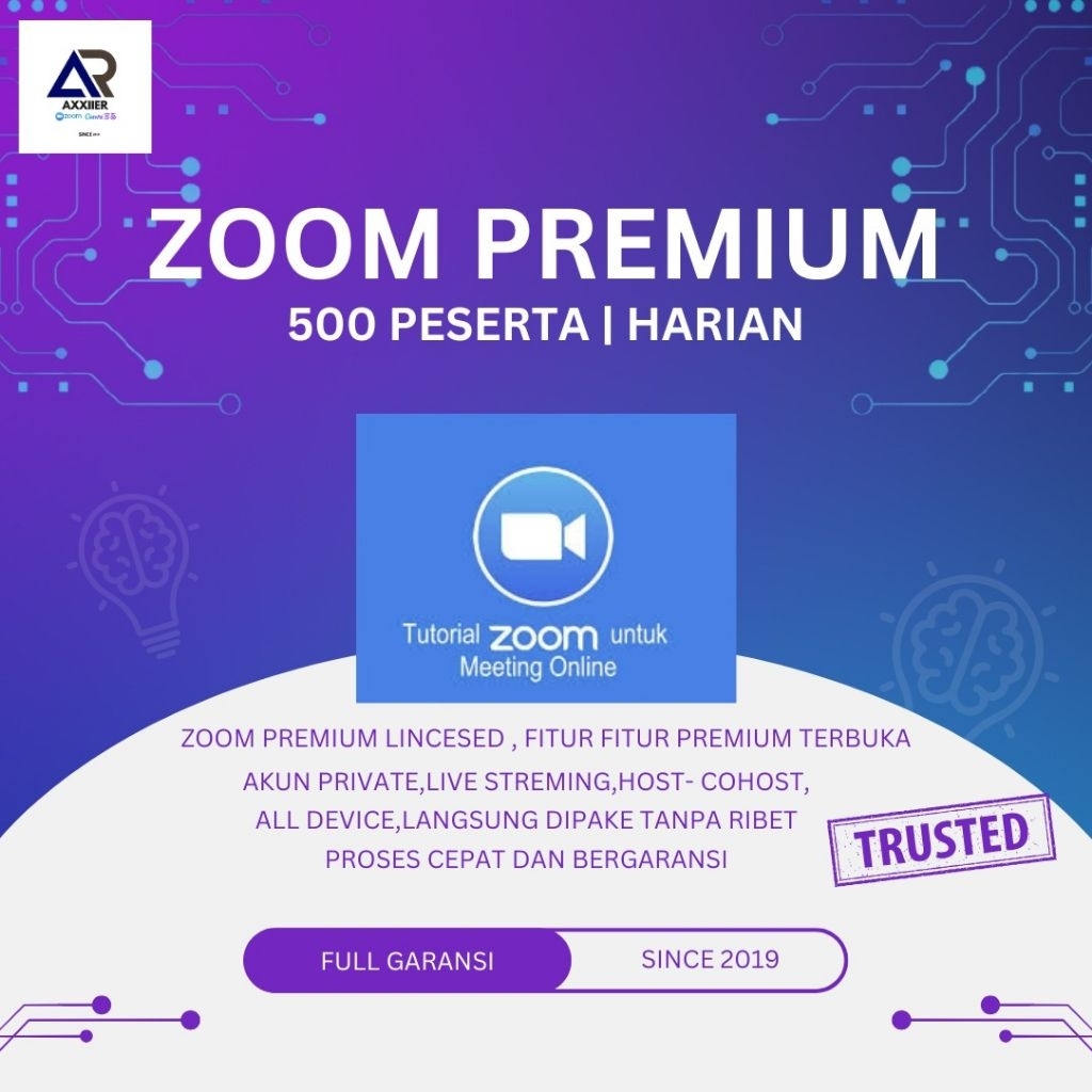 ZOOM PREMIUM | 500 - 1000 Peserta Harian Lincesed | Termurah Bergaransi Full