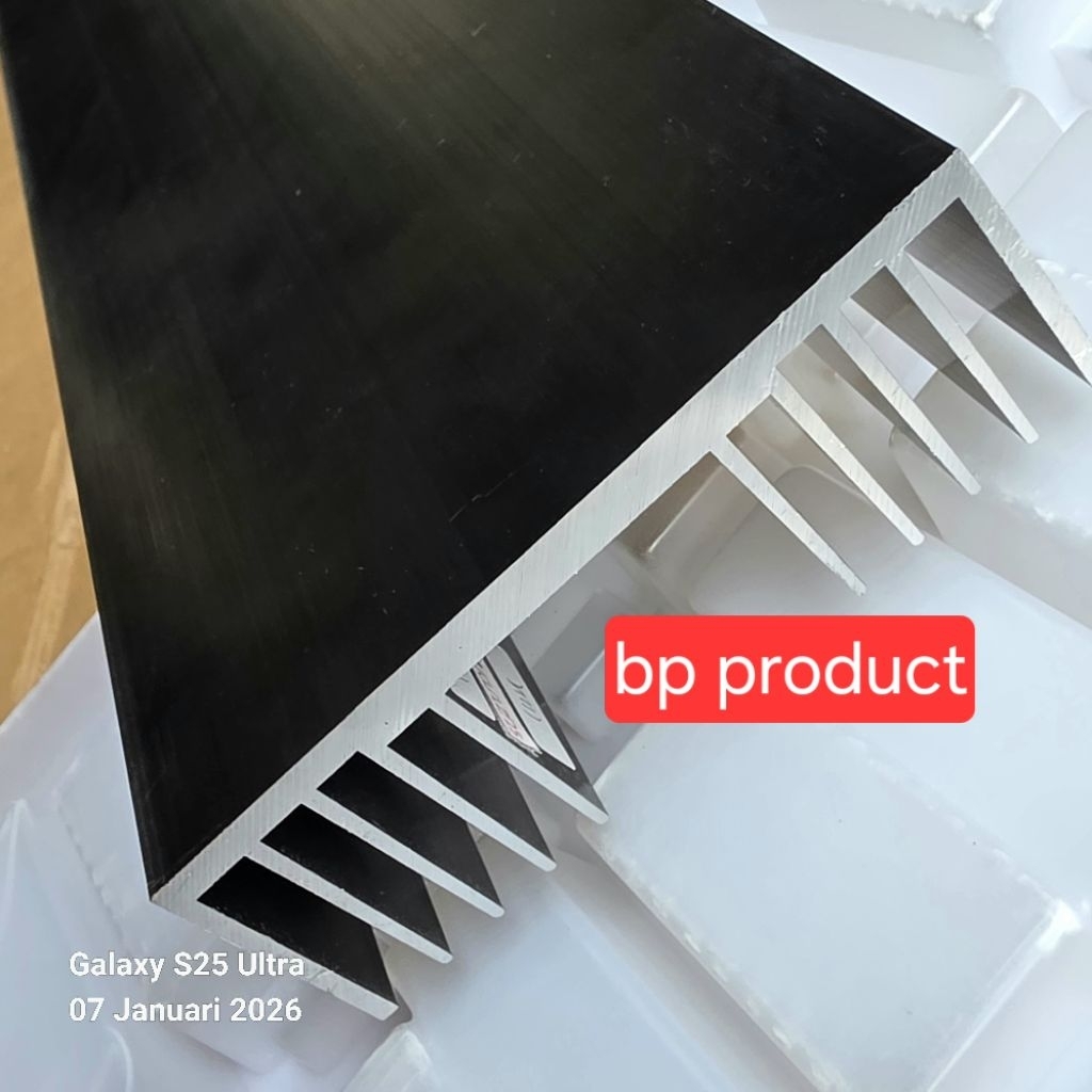 heatsink anodize hitam 10sirip tebal 6mm