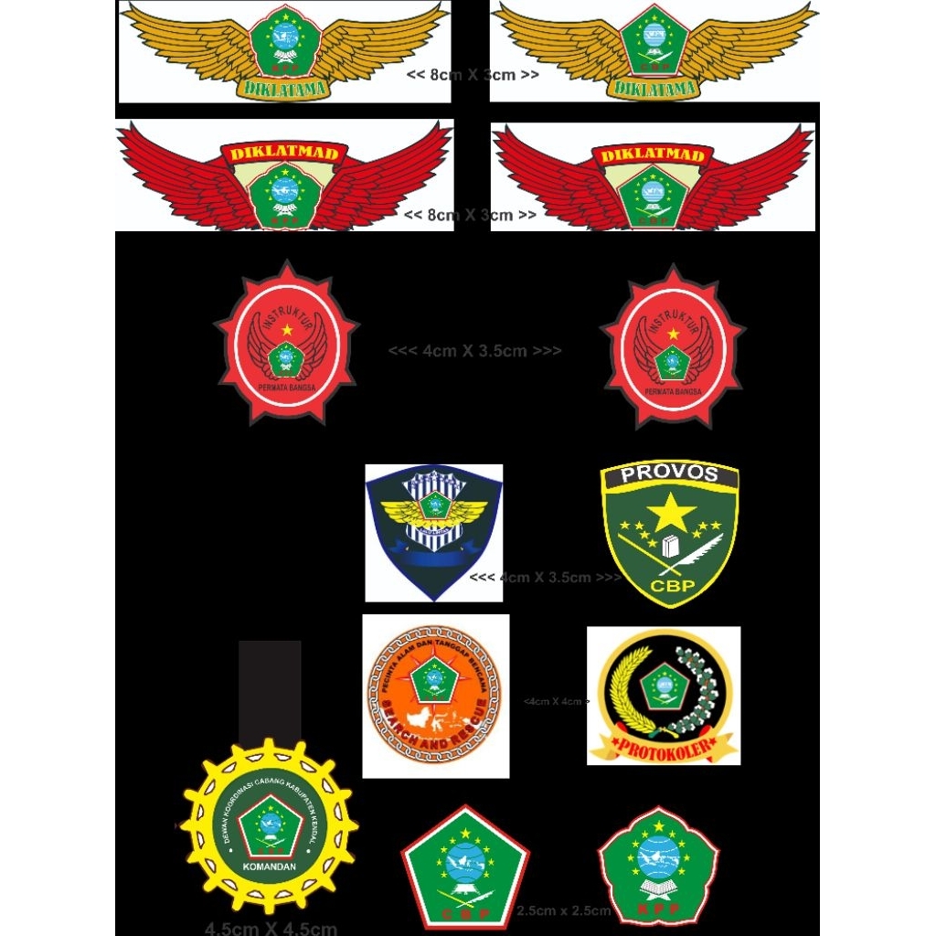 Custom WING & PIN resin [diklatama, diklatmad, instruktur, sar, provos, lalulintas, Protokoler dan p