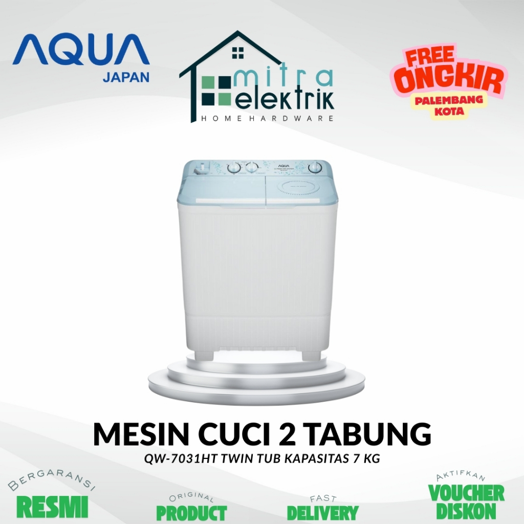 Mesin Cuci AQUA QW-7031HT 2 Tabung 7 Kg Hijab Series QW7031HT
