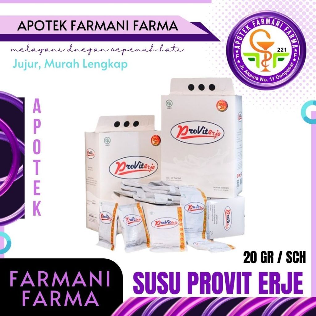 SUSU PROVIT ERJE / SUSU KAMBING ETAWA / 20 GR / SCH / GOAT MILK / SUSU OSTEOPOROSIS / SUSU ASAM LAMB