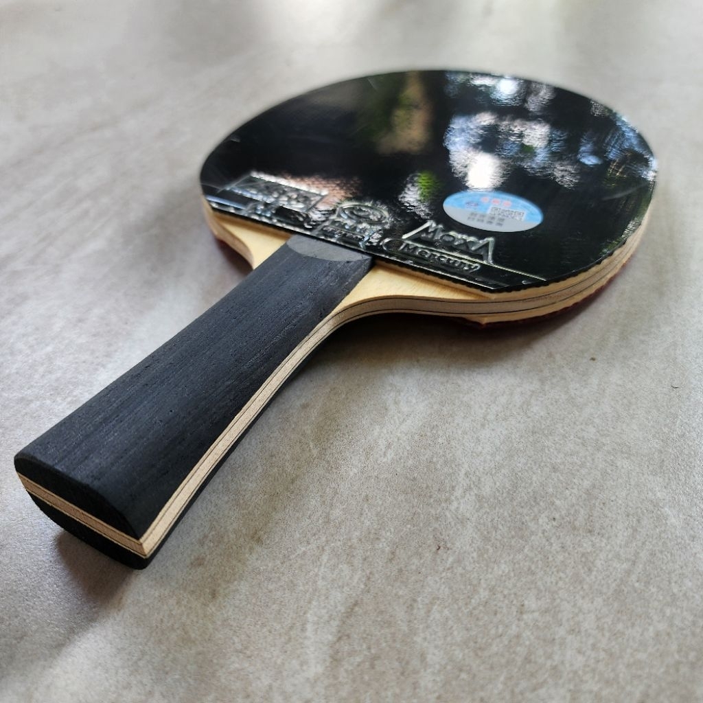 Bat Bet Pingpong New Siap Pakai Bad Tenis Meja Bed Bad Sanwei T5000 Carbon Set Rakitan Pemula Blade