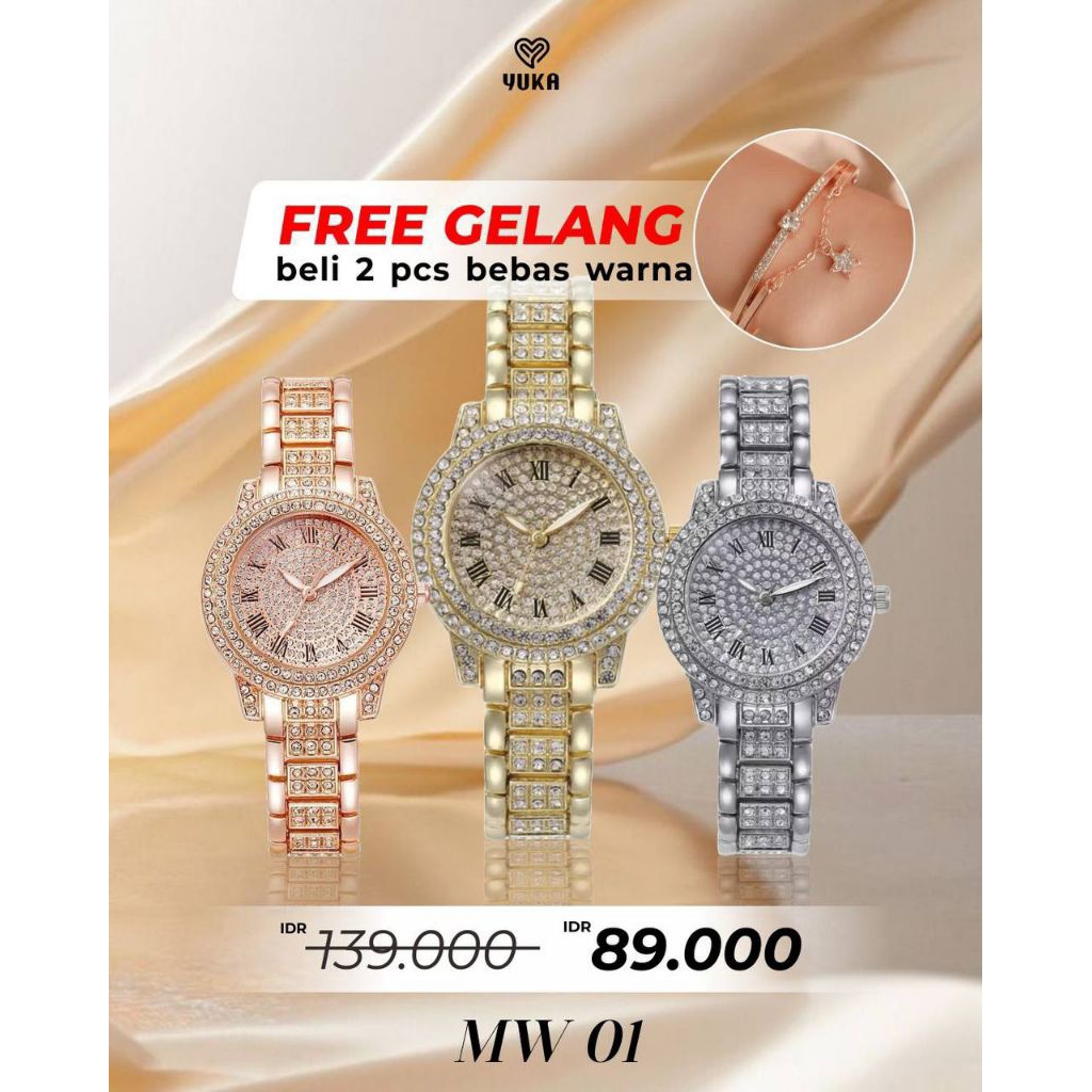 Jam Tangan Mewah MW-01 by Yuka, ready stok siap kirim