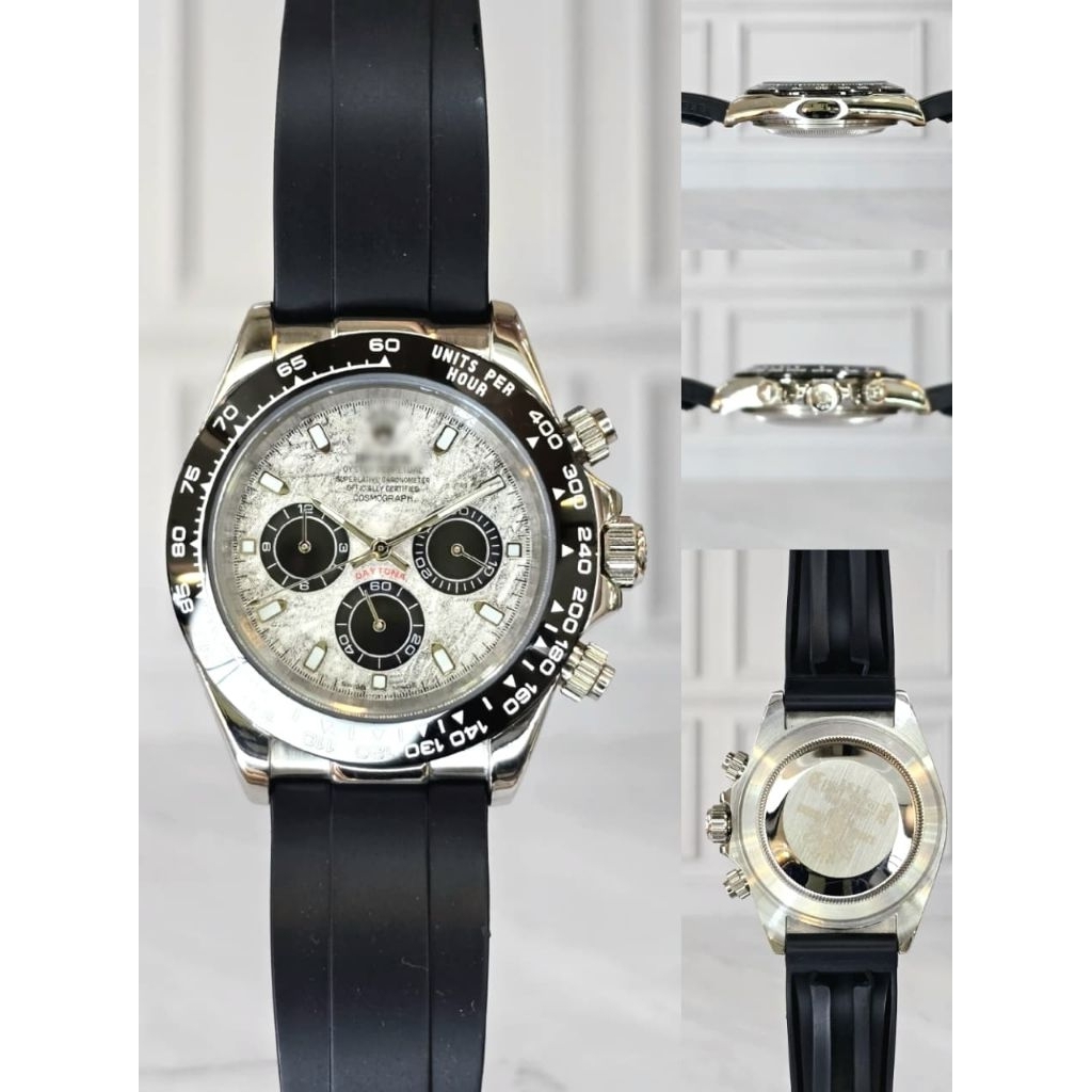 Jam Tangan Daytona Meteorite Dial Rubber Stainless