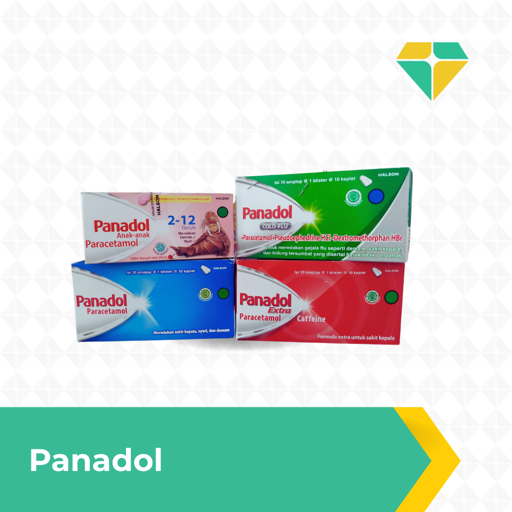 Panadol 10 Kaplet | Panadol Extra (Merah) | Panadol Flu dan Batuk (Hijau) | Panadol Anak