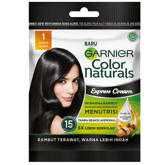 PEWARNA RAMBUT  GARNIER HITAM ALAMI 1 SASET