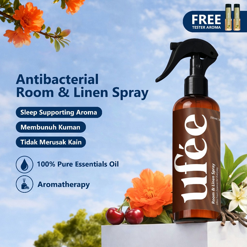 Ufee - Room & Linen Spray 70ml, 150ml, 250ml Antibacterial | Linen Spray Aromatherapy | Linen Spray 