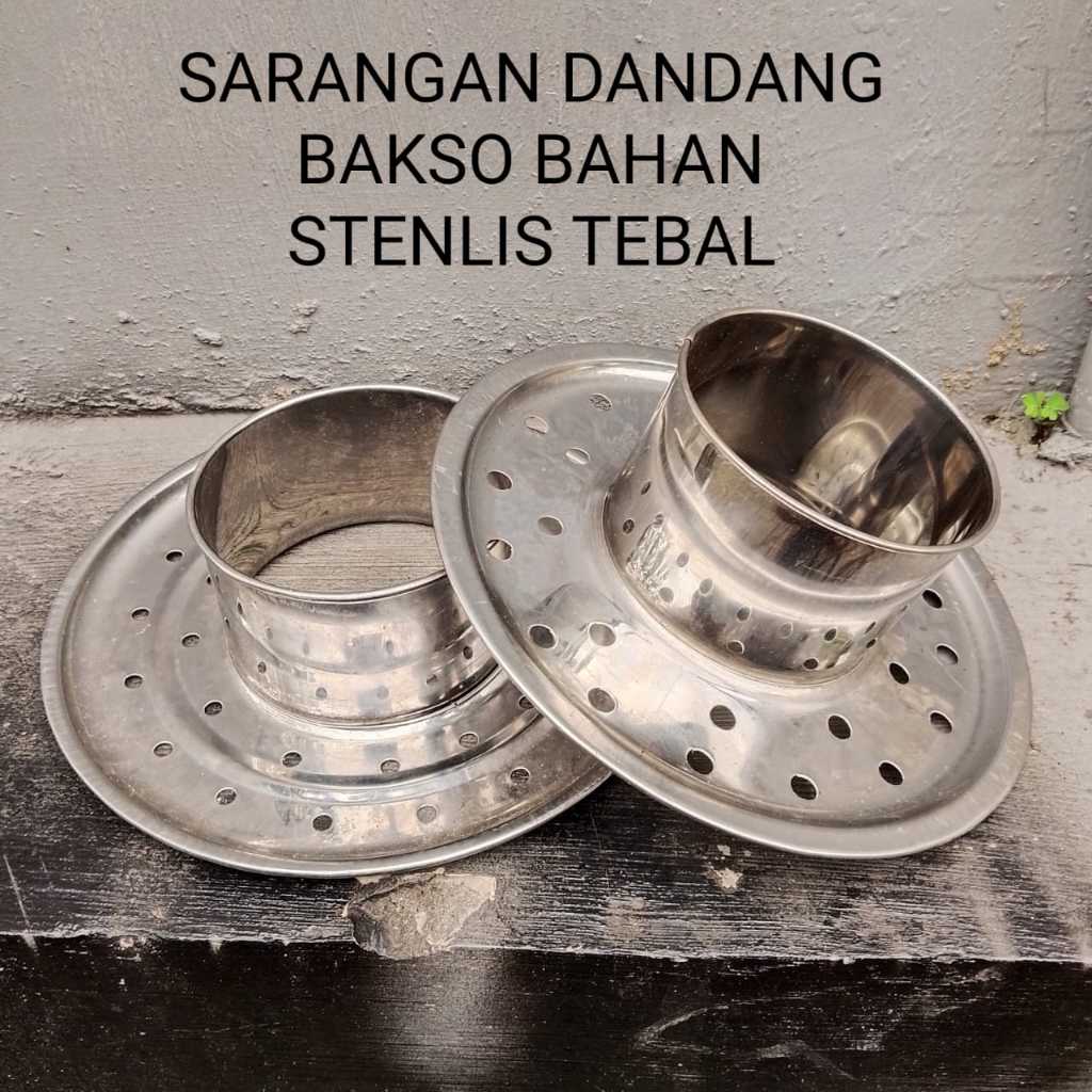 SARANGAN DANDANG BAKSO BAHAN STENLIS TEBAL UKURAN DIAMETER 19, 21, 23CM