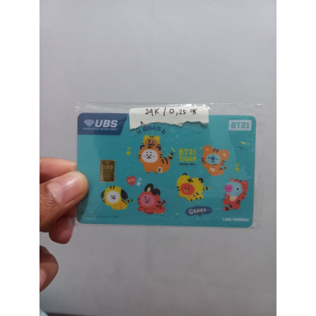 Emas Murni Logam Mulia UBS 0.25gr