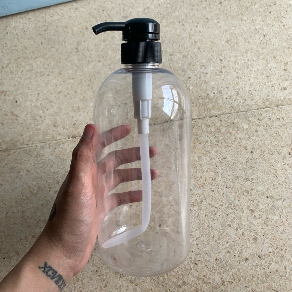 Botol Pump Refill 1liter / botol plastik isi ulang botol pompa botol sabun