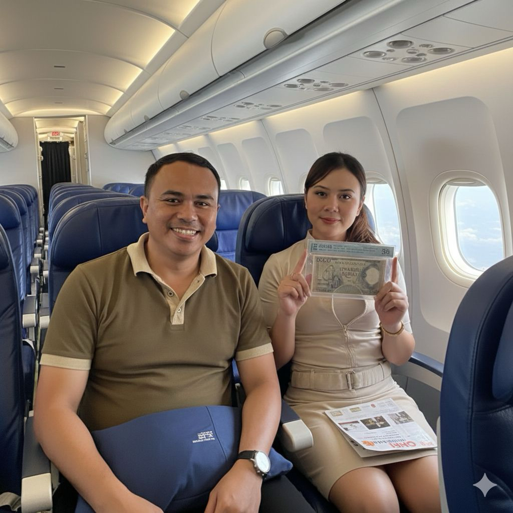 Koleksi Uang Kuno Seri Bunga Indonesia, Bank Indonesia "Replacement", 5000 Rupiah RQ1 1958 - Printer