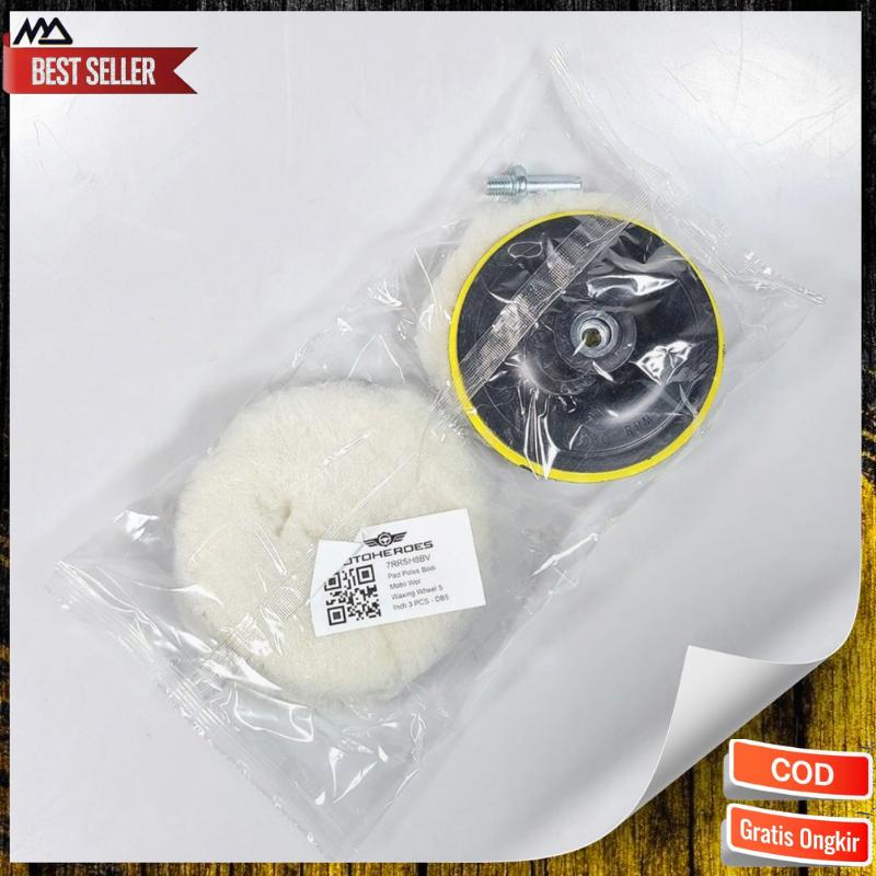 Wool Buffer Poles Mobil 5 Inch Polishing Pad Bor Gerinda Poles Cat Mobil Halus