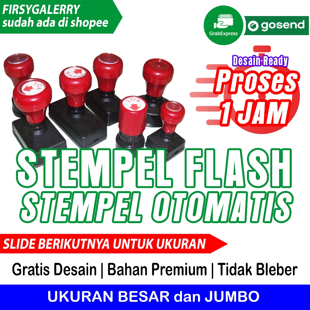 Stempel Flash Stempel Otomatis, UKURAN BESAR dan JUMBO | Free Desain | Desain Bisa Custom | Proses C