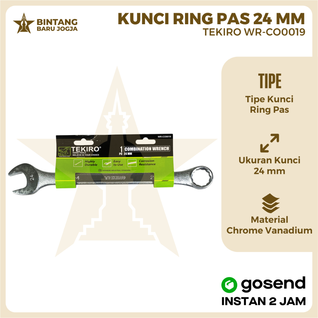 TEKIRO Kunci Ring Pas 24 mm