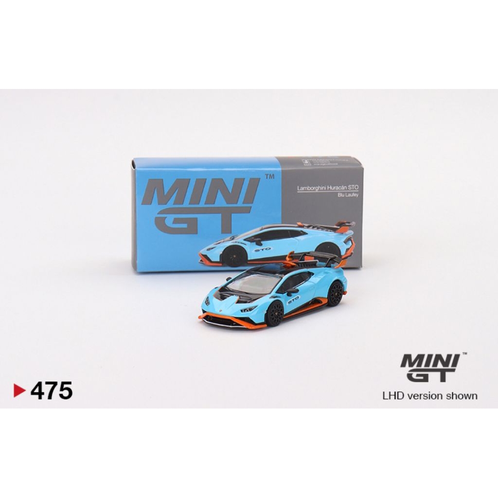 MINI GT LAMBORGHINI HURACAN STO BLU LAUFEY 1:64 SCALE