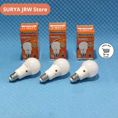 Bola Lampu Hannochs LED LIGHT SENSOR 6W/9W/11W - Photo Cell Sensor Cahaya