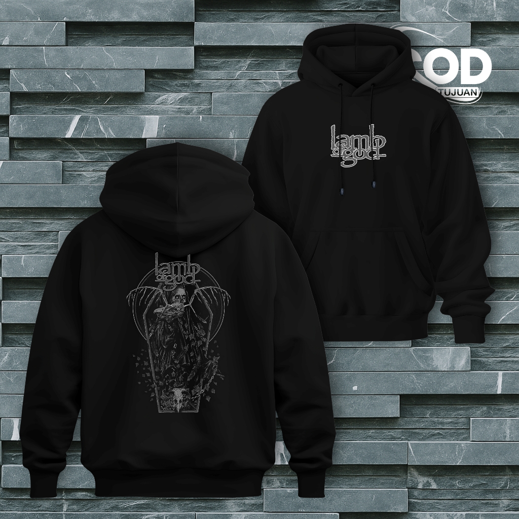 Sweater Hoodie Lamb Of God Musik Rock Legend Basic Cowok Cewek Unisex Regular Fit M - XXL