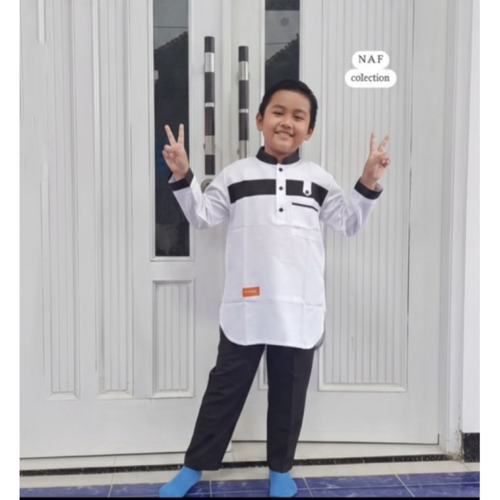 Baju Koko Anak laki laki Baju Anak setelan Koko Putih Anak Koko Anak Pakaian Anak laki laki Setelan 