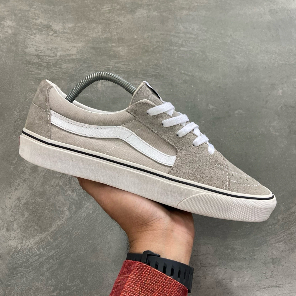 [Size 42] Rare Vans Sk8-Low Cobblestone Grey (VN0A5KXDBD3) Second Original Kondisi Nominus. Harga ba