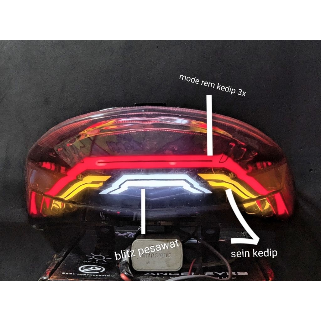 ( PNP ) STOPLAMP VARIO 110 FI BIASA - STOPLAMP LAZY VARIO 110 FI - LAMPU BELAKANG VARIO FI