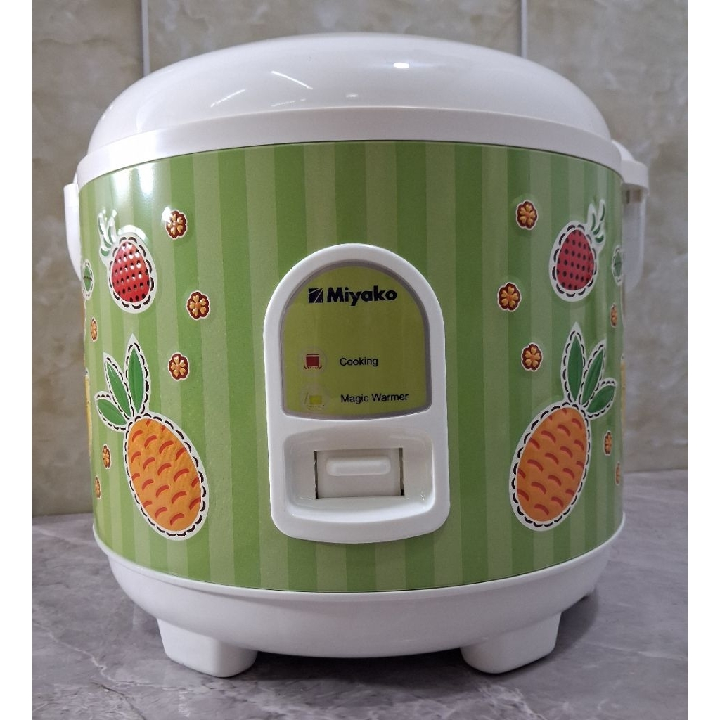 MAGIC COM MIYAKO MCM 528 FRUIT / MCM 508 HITAM / 1,8 LITER, PANCI TEFLON ANTI LENGKET,
