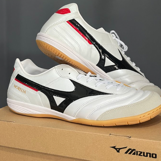 MIZUNO Sepatu Futsal Morelia Sala Elite In-WHITE/BLACK