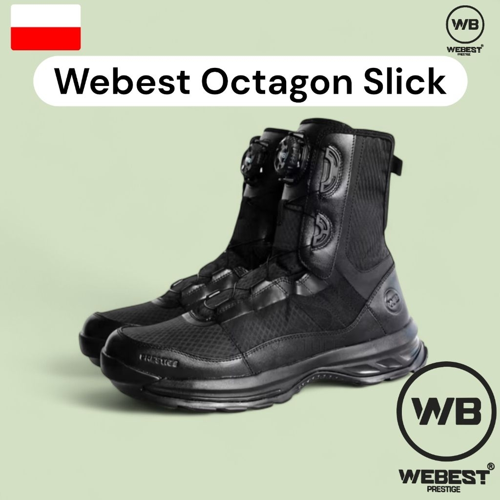 Sepatu pdl boa webest octagon combat slick/sepatu pdl webest TNI polri security umum