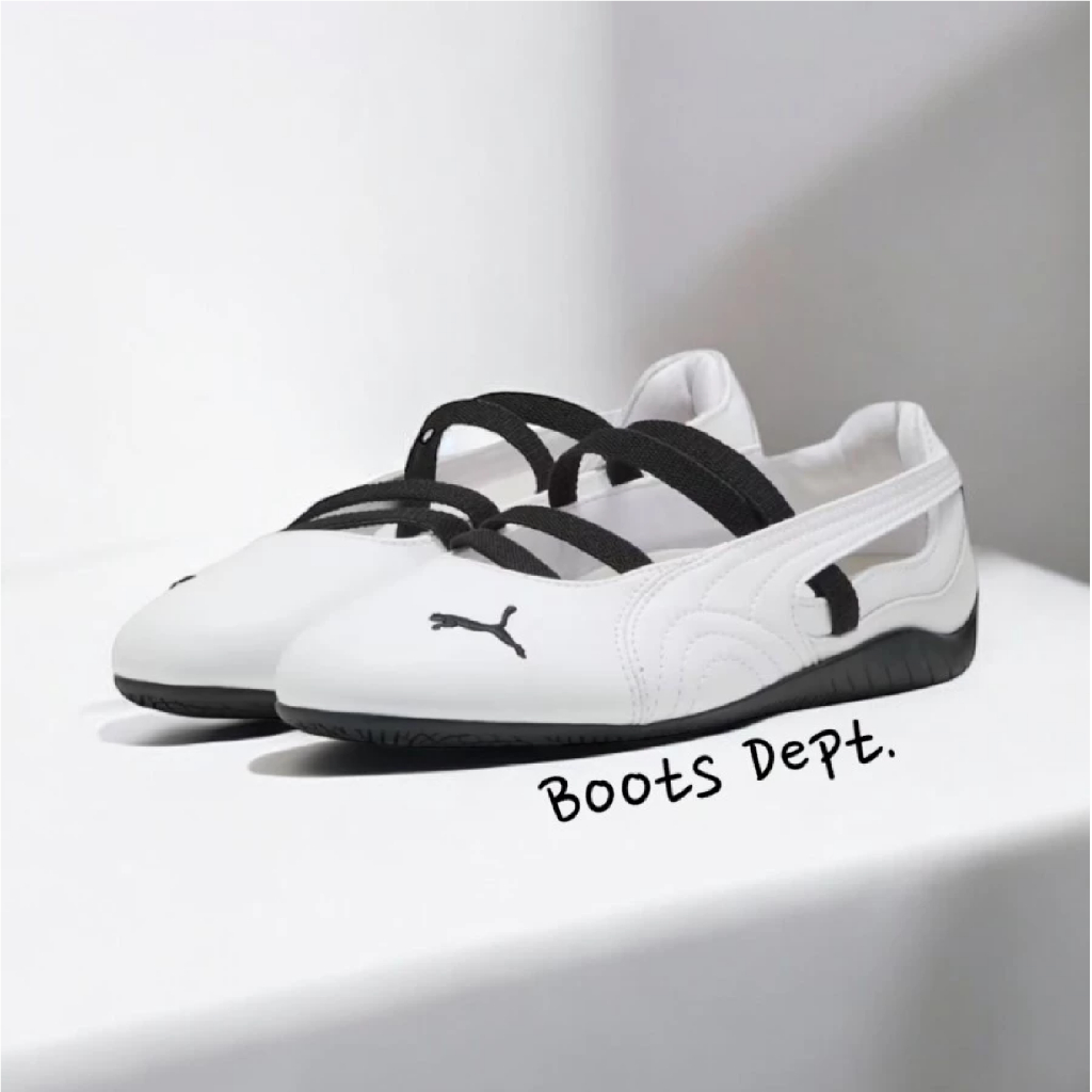 Sepatu Puma Speedcat Ballet Women Shoes White/Black Original Authentic Shoes