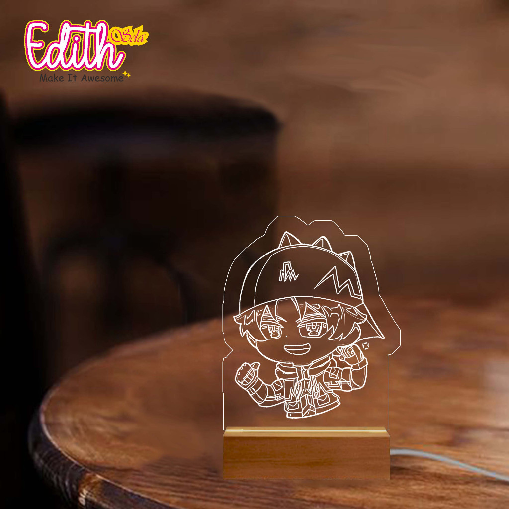 [BUKAN PO] Lampu Hias Lampu Tidur Akrilik LED Anime Boboiboy / Standing Lamp Acrylic LED Anime Boboi
