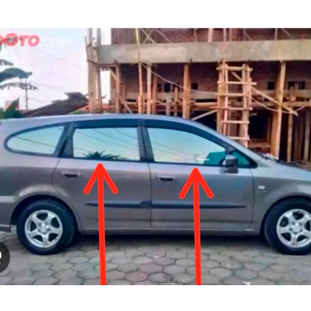 karet pelipit kaca luar water strip kaca luar mobil honda stream -hitam