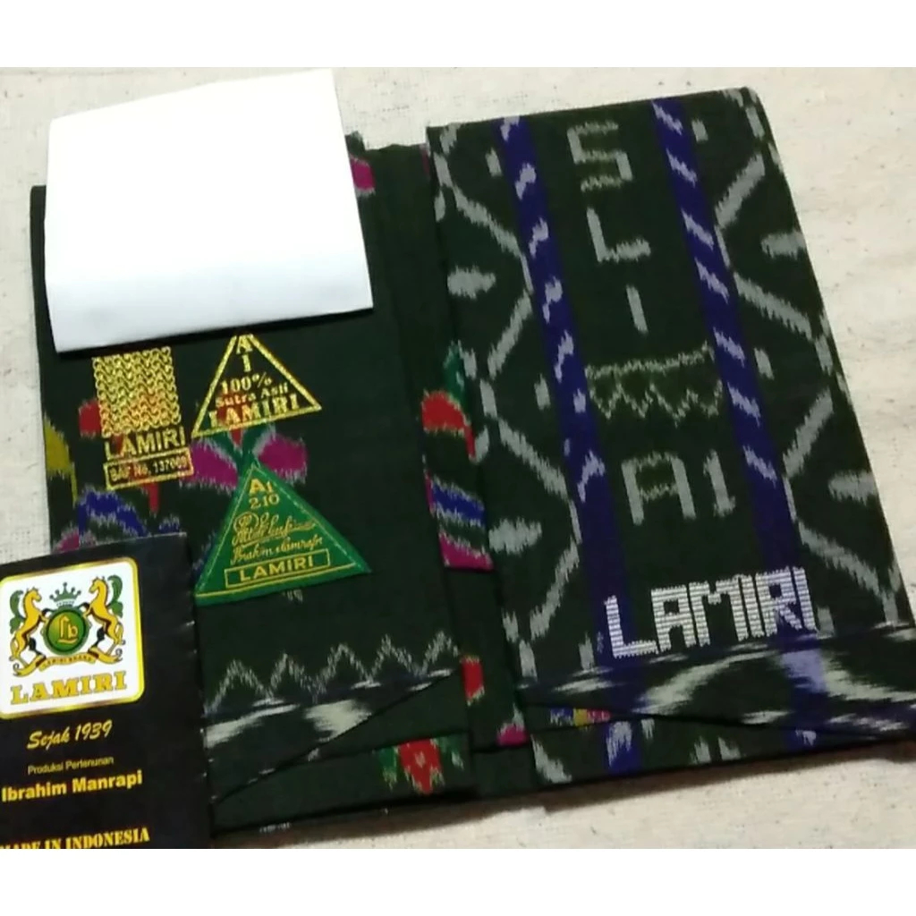 PROMO TERMURAH SARUNG LAMIRI SUTRA ASLI A1 100% MST S90 JAHIT TENGAH MOTIF KEMBANG