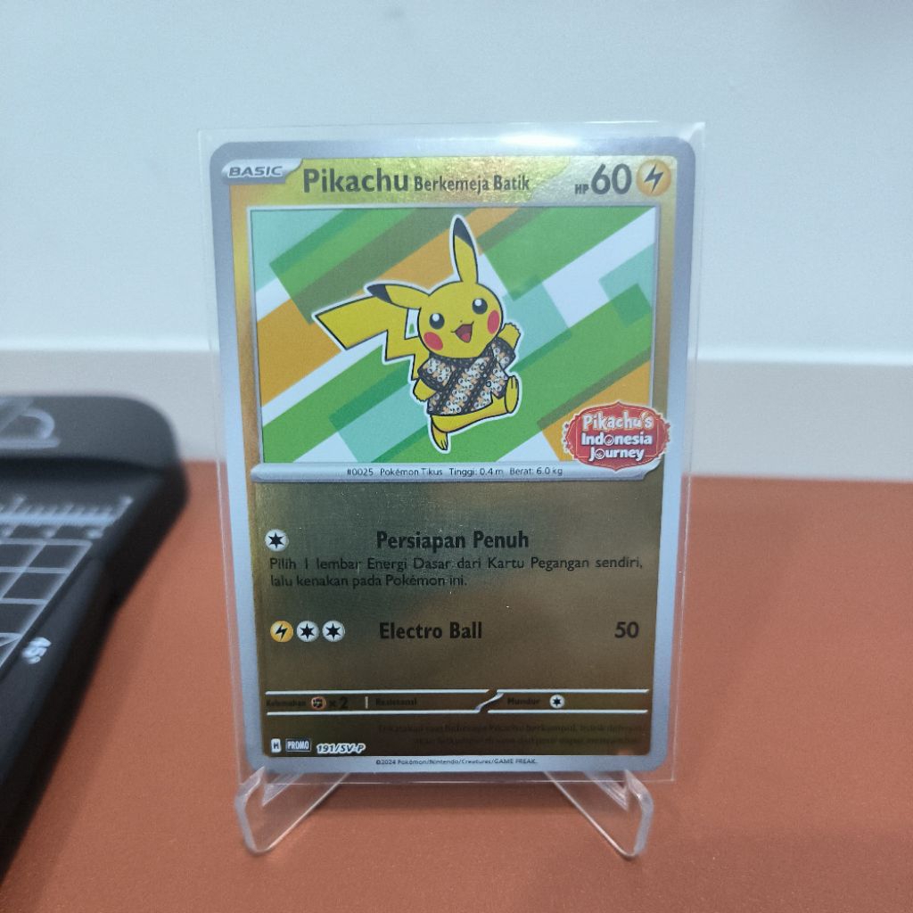 Pikachu batik Holo promo Pokemon Indonesia Journey