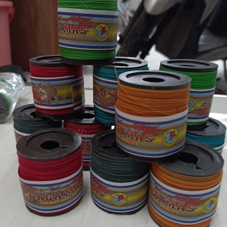 [ Isi 12 Pcs/Pack ] Benang Gelasan Layangan Merek Naga Mas