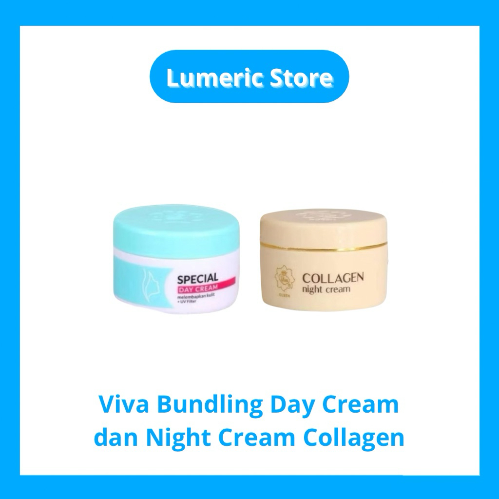 Paket Siang Malam Krim Wajah Viva - Paket Perawatan Siang dan Malam, Melembabkan, Mencerahkan dan An