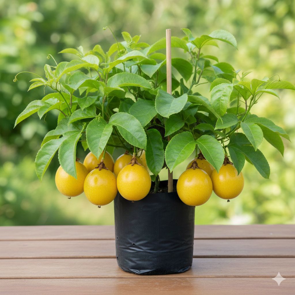 Tanaman buah markisa kuning asem dijamin berbuah berbunga / bibit markisa kuning asam berbuah lebat