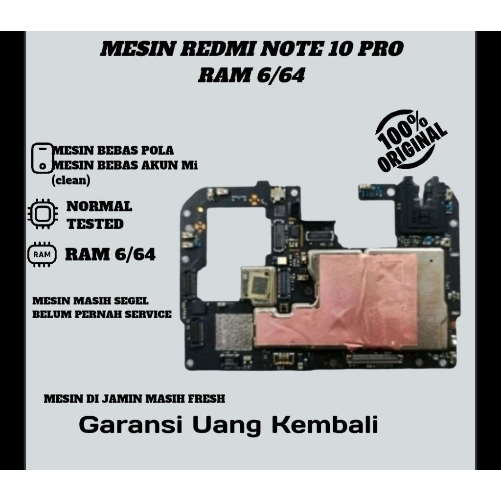 MESIN REDMI NOTE 10 PRO 8/128NORMAL TESTED TINGGAL PAKAI