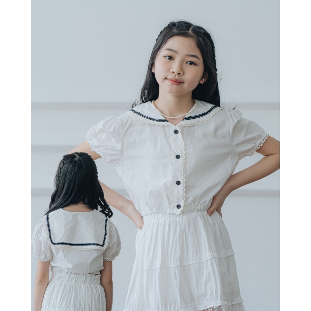 lunna Korea crop top 3044 anak perempuan 3-10y